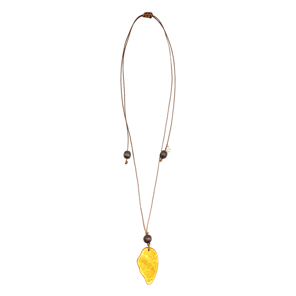 Halskette WING gelb, Capiz