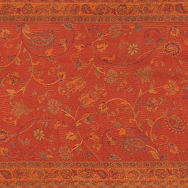 Schal PAISLEY orange-terracotta-mix, 165x35cm, Seide / CONTIGO Fairtrade Onlineshop