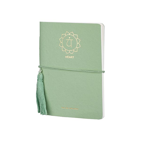 Notizbuch Chakra 18x13cm HEART, Recyclingpapier handgeschöpft / CONTIGO Fairtrade Onlineshop
