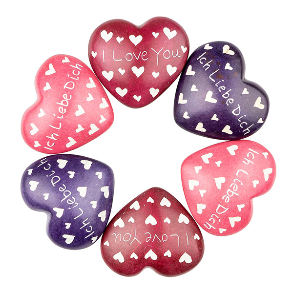 Herz 4cm ICH LIEBE DICH, Speckstein / CONTIGO Fairtrade Onlineshop