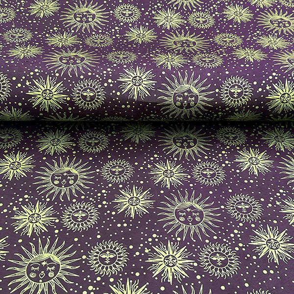 LOKTA Papierbogen, handgemacht, SOLAR, violet-gold