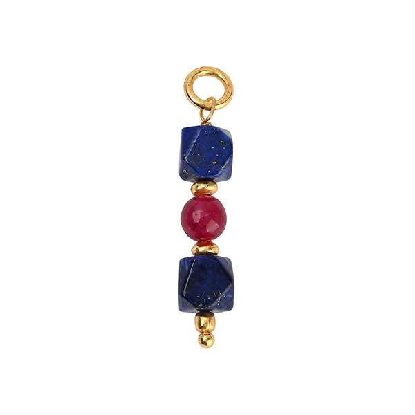 Anhänger, Lapislazuli blau/pink, Mix&Match, 22K vergoldet / CONTIGO Fairtrade Onlineshop