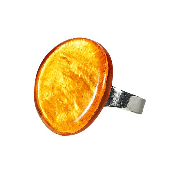 Ring oval orange, Capiz