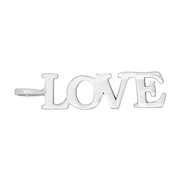 Anhänger LOVE, Mix&Match, versilbert