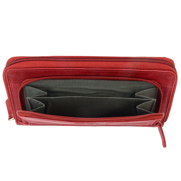 Brieftasche DIVA 19x10cm Vintage rot RFID-secure, Rindsleder / CONTIGO Fairtrade Onlineshop