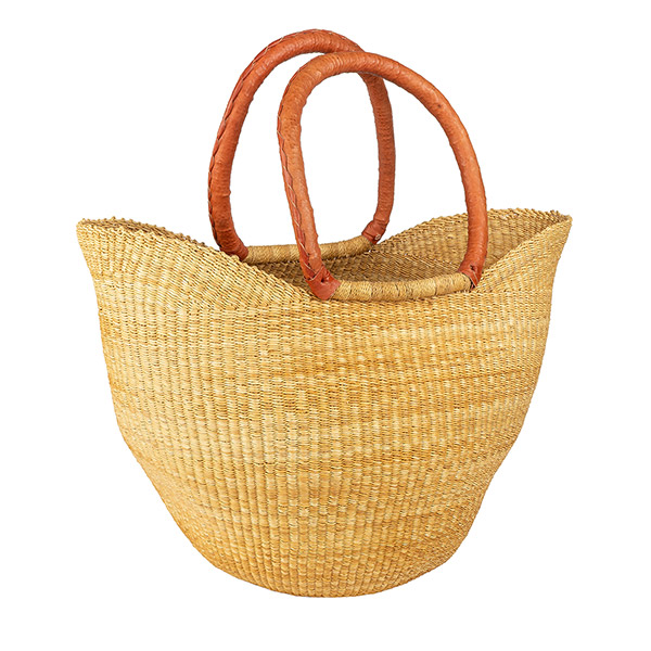 Bolga Korb U-Form 40-48cm NATURE, Steppengras / CONTIGO Fairtrade Onlineshop