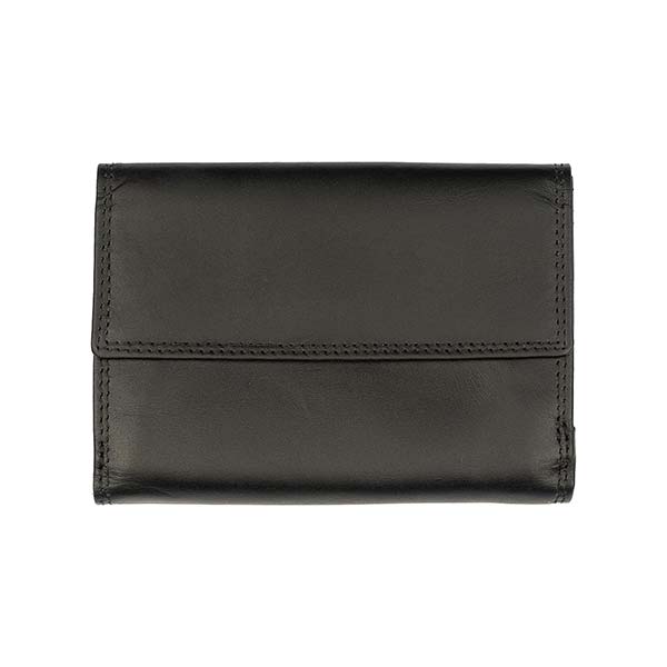 Börse LUXUS 9x13cm vintage schwarz RFID-secure, Rindsleder / CONTIGO Fairtrade Onlineshop
