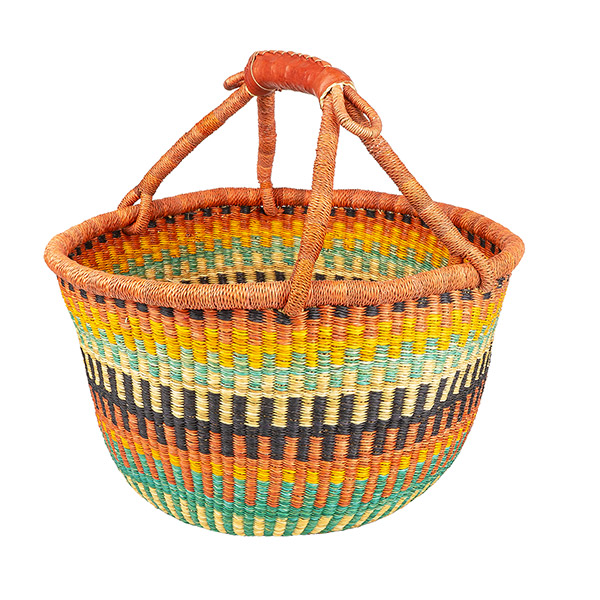 Bolga Korb rund 36-42cm FAVORIT, Steppengras / CONTIGO Fairtrade Onlineshop