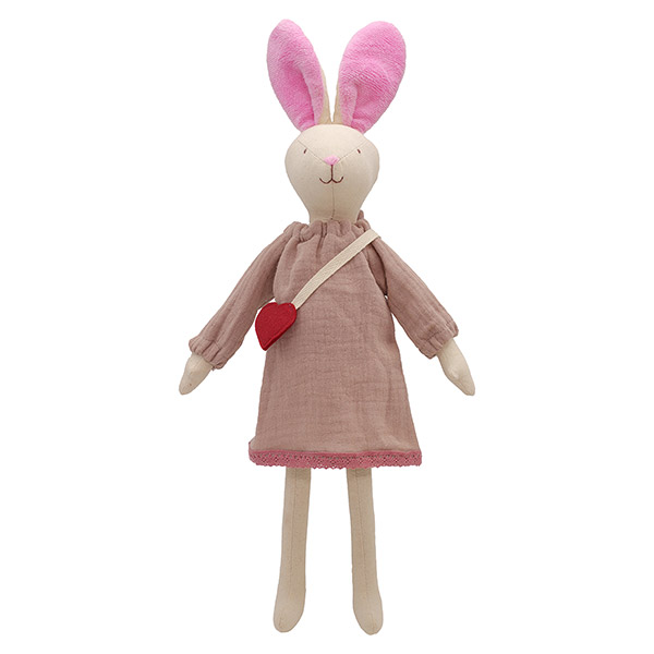 PettiePet Musselin Kleid Herzchen Tasche, puder / CONTIGO Fairtrade Onlineshop