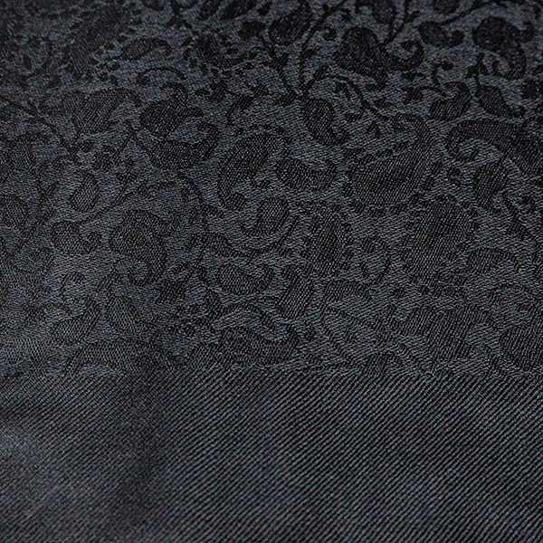 Webschal UNI PAISLEY, schwarz, einfarbig, 200x70 cm, 35 % Wolle, 65 % Polyester / CONTIGO Fairtrade Onlineshop