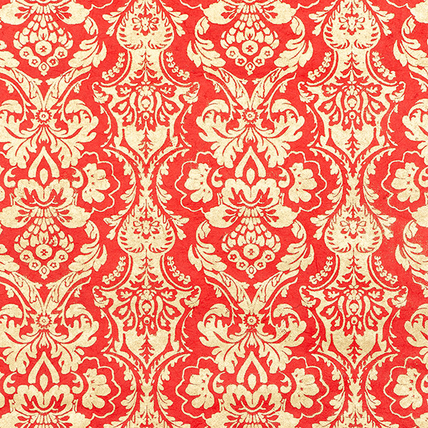 LOKTA Papierbogen, handgemacht, BAROCK, rot-gold / CONTIGO Fairtrade Onlineshop