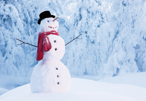 Grußkarte M Schneemann