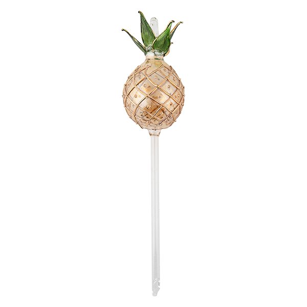 Bewässerungskugel Glas ANANAS 8cm, gold-grün