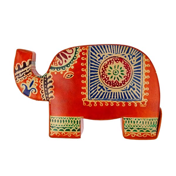 Spardose ELEFANT Shanti, Ziegenleder (Stückpreis)
