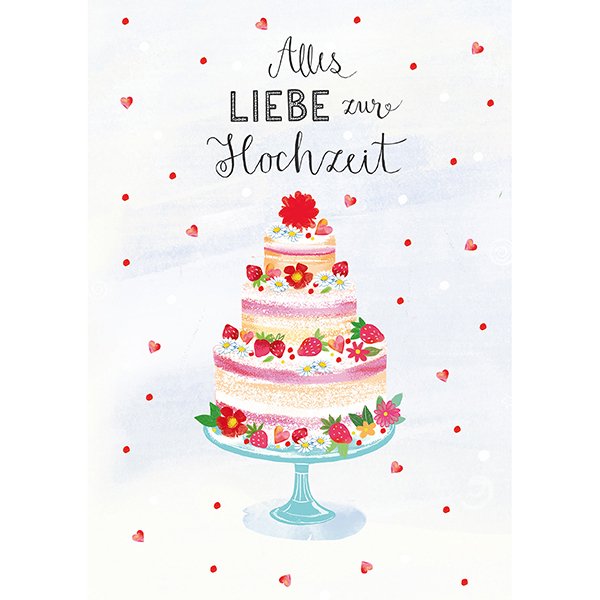 Grußkarte M Alles Liebe zur Hochzeit