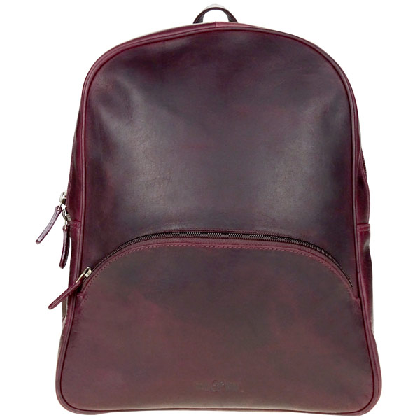 Rucksack WAVE Burgundy Washed, Rindsleder
