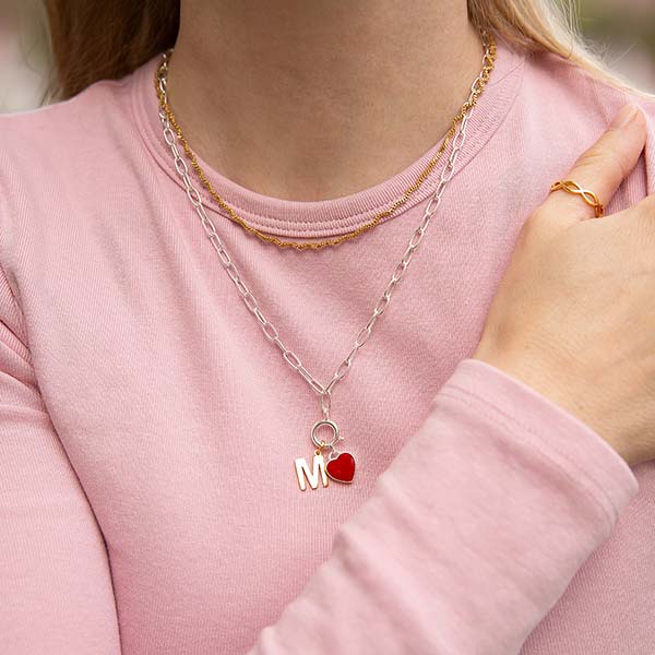 Halskette, Gliederkette STATEMENT, Mix&Match, versilbert / CONTIGO Fairtrade Onlineshop