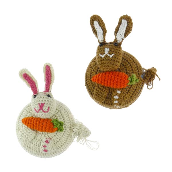 Maßband Hase gehäkelt, handgemacht (Stückpreis)
