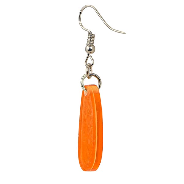 Ohrringe länglich, orange, Capiz / CONTIGO Fairtrade Onlineshop