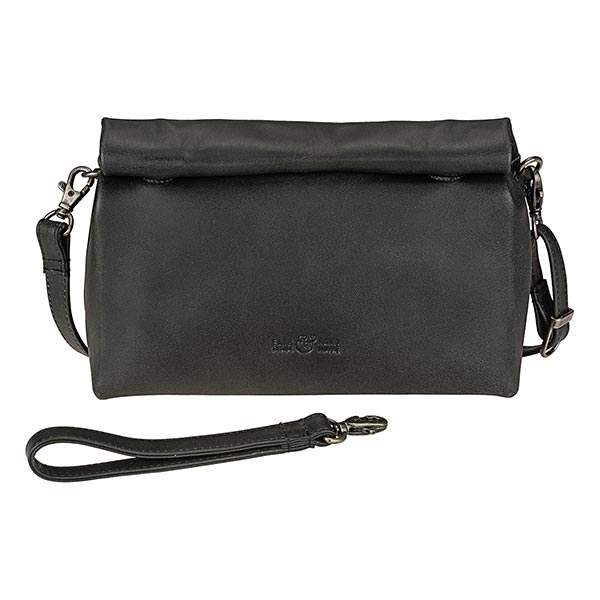 Tasche Vintage-LUNCHbag S schwarz, Rindsleder / CONTIGO Fairtrade Onlineshop