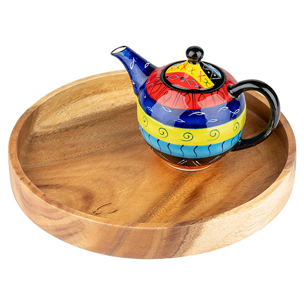 Serviertablett 30cm rund, Acaciaholz / CONTIGO Fairtrade Onlineshop