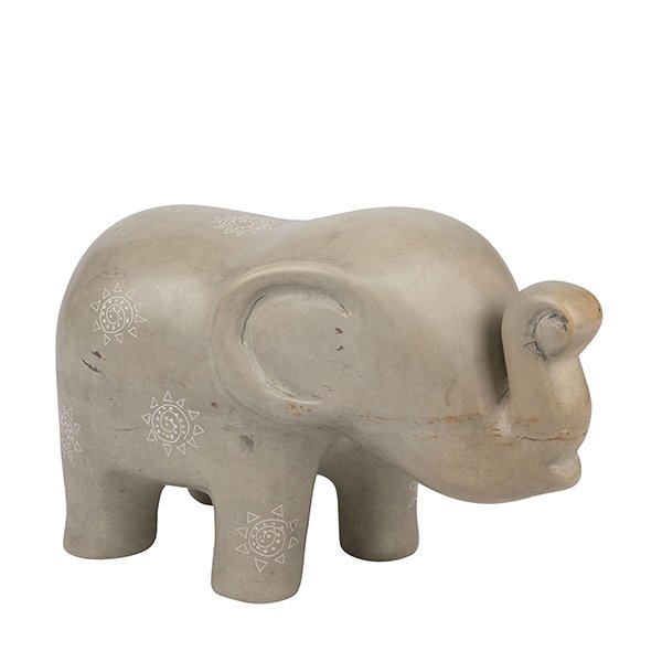 Elefant ABBY XL grau, Speckstein