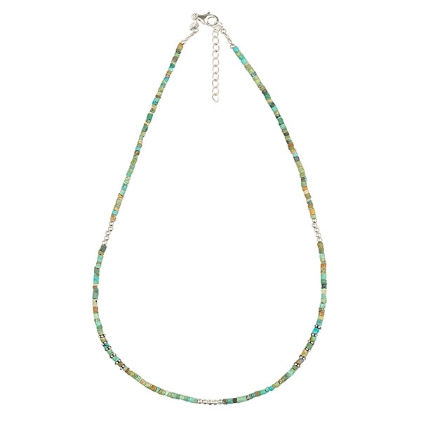 Halskette FILIGRAN Türkis- und Silberperlchen / CONTIGO Fairtrade Onlineshop