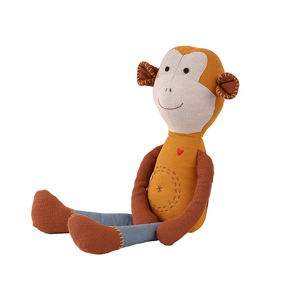 Stofftier Affe ALFI , Baumwolle / CONTIGO Fairtrade Onlineshop