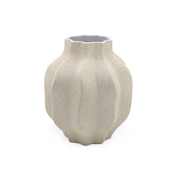 Vase MAFA S, 17x19 cm, natur-sand, Keramik, handgemacht / CONTIGO Fairtrade Onlineshop