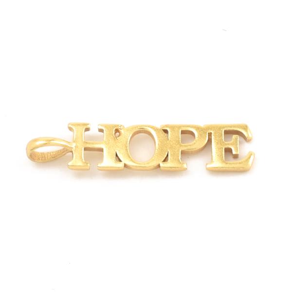 Anhänger, HOPE, Mix&Match, 22K vergoldet