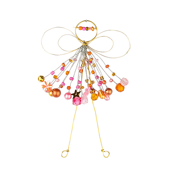 Perlendekoration FAIRY 15cm, mangeta-gold