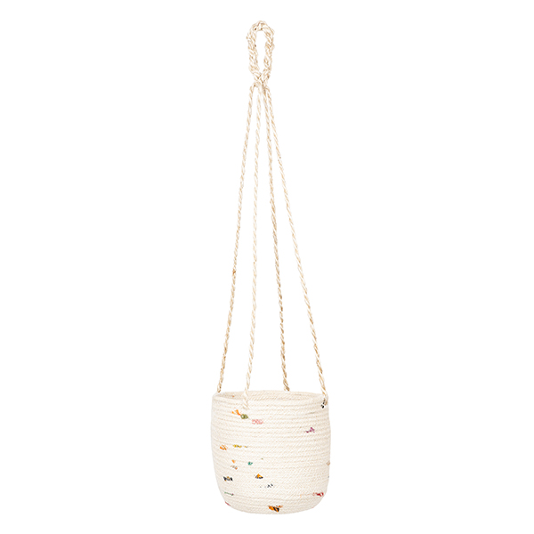 Hängekorb 18cm STRACCIATELLA, Jute
