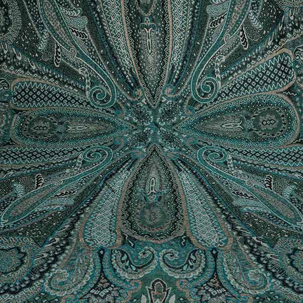 Wolldecke Plaid 200x140 MELODY, blau-petrol, 100 % Wolle