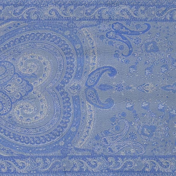 Schal PAISLEY blau-grau-mix, 165x35cm, Seide / CONTIGO Fairtrade Onlineshop