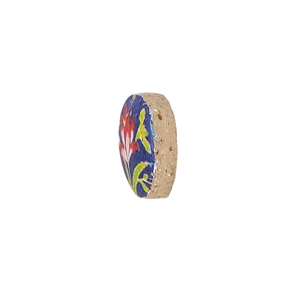 Ohrstecker Blumen-Muster, blau-bunt, Fliese / CONTIGO Fairtrade Onlineshop