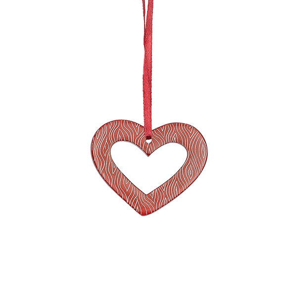 Anhänger HERZ 5cm rot graviert, Speckstein / CONTIGO Fairtrade Onlineshop