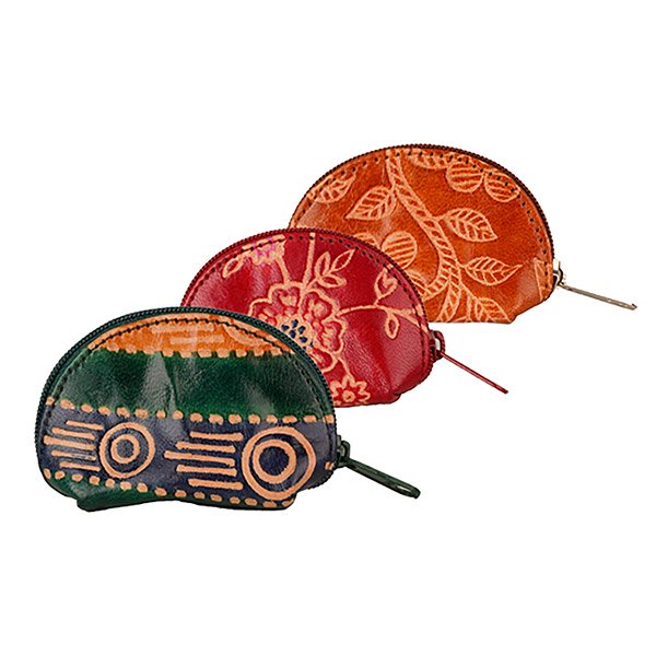 Münzbörse gerundet VASANT (Stückpreis), Ziegenleder