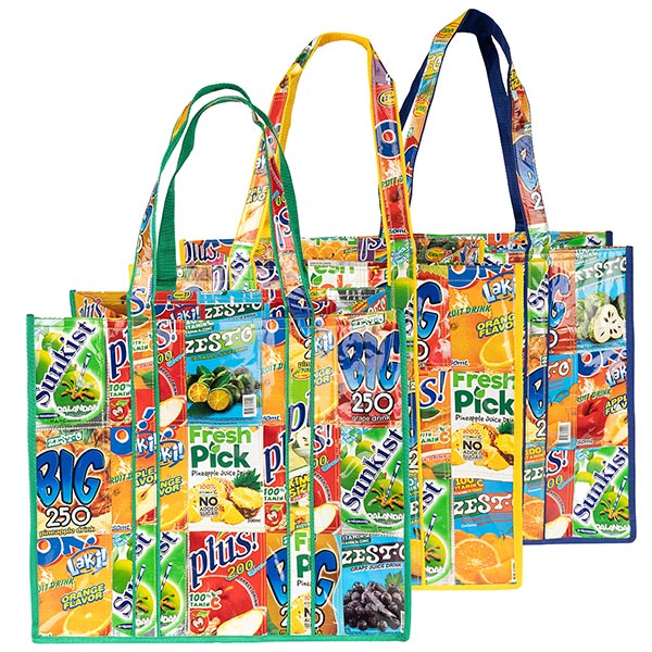 Saftpack UPCYCLING Strandtasche XL, bunt / CONTIGO Fairtrade Onlineshop