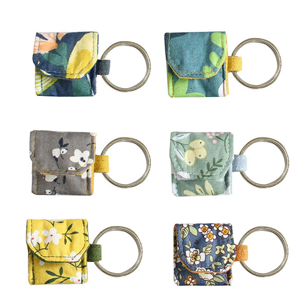 Mini Chip-Etui Stoff, bunter Mix, Baumwolle