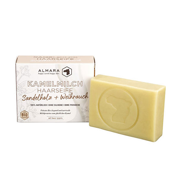 Almara Kamelmilch Haar und Körperseife Sandelholz & Weihrauch 100g, Naturkosmetik
