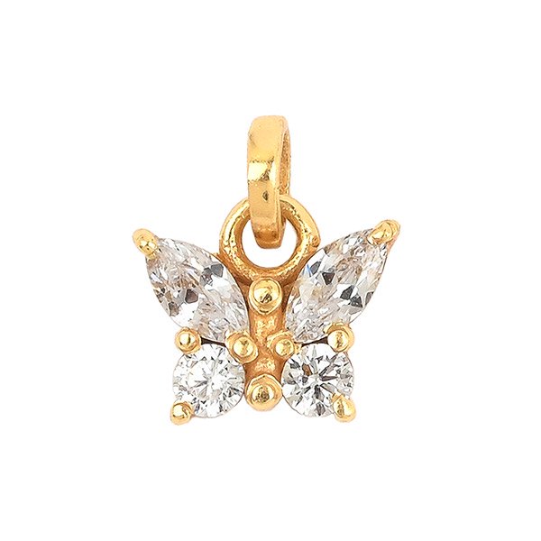 Anhänger BUTTERFLY Zirkonia, Mix&Match, 22K vergoldet