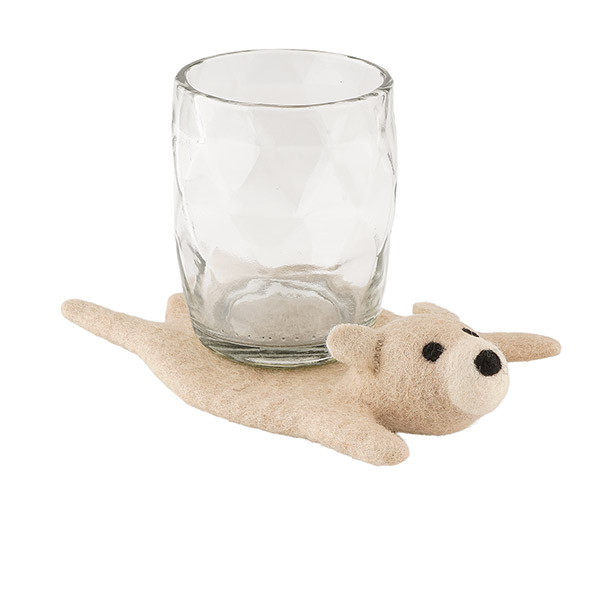 Glasuntersetzer BÄR, Wollfilz / CONTIGO Fairtrade Onlineshop