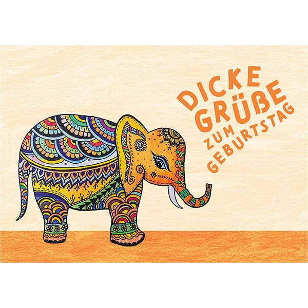 Grußkarte M " Little Artists" Dicke Grüße / CONTIGO Fairtrade Onlineshop