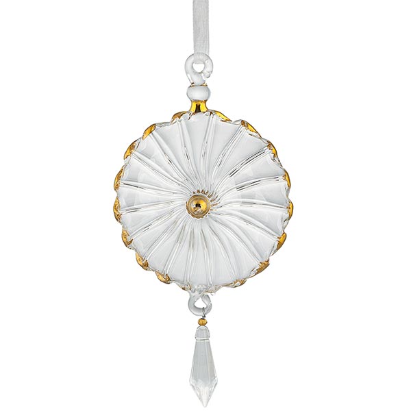 Glasdekoration ESILA mit Kristall 8cm, transparent-gold