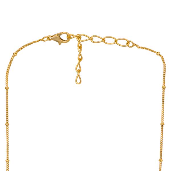 Halskette fein mit Perlchen Gold 44cm, Kupfer vergoldet / CONTIGO Fairtrade Onlineshop