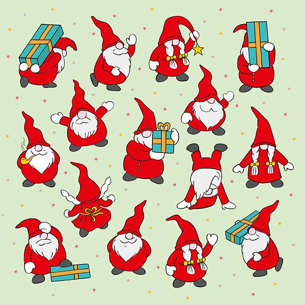 Grußkarte S Wichtelwimmel