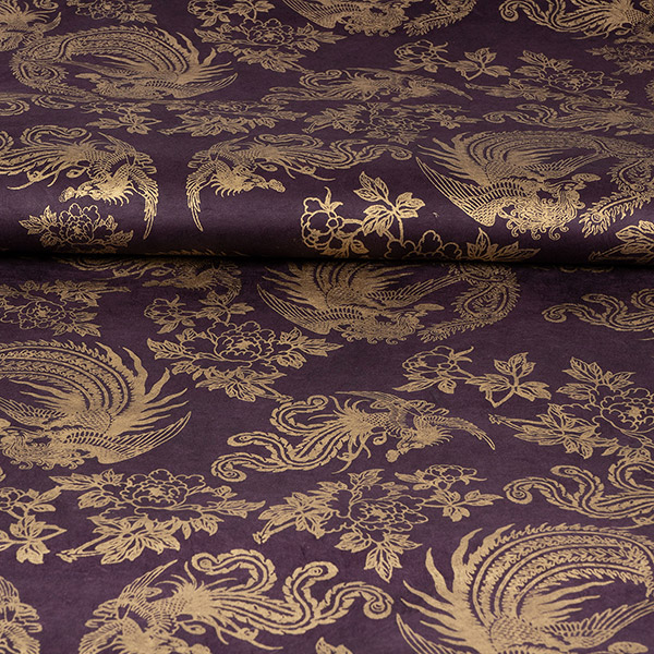 LOKTA Papierbogen, handgemacht, PHOENIX violet-gold