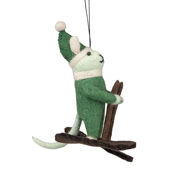 Dekoanhänger APRES-SKI MAUS, Wollfilz / CONTIGO Fairtrade Onlineshop