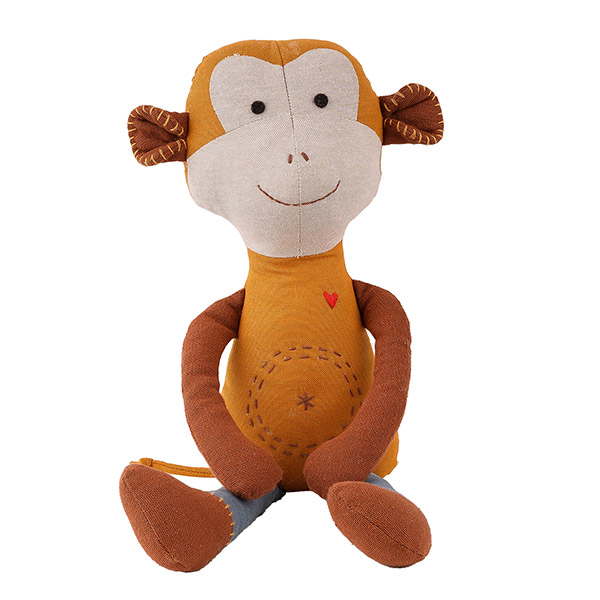 Stofftier Affe ALFI , Baumwolle / CONTIGO Fairtrade Onlineshop