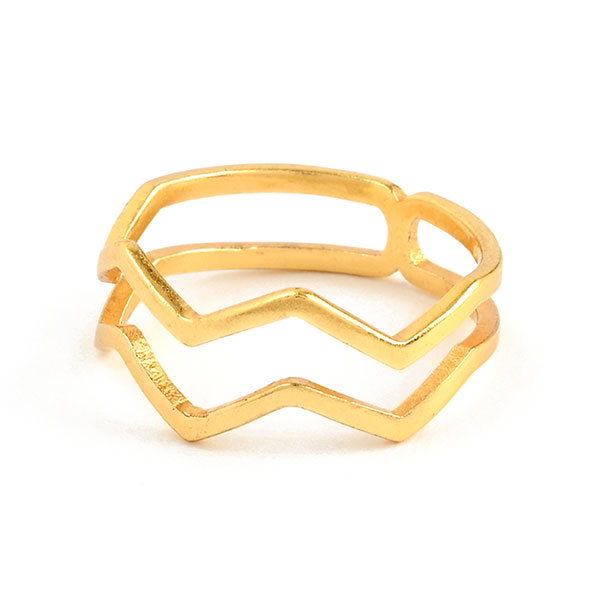 Ring WAVES, 22K vergoldet  [S01] / CONTIGO Fairtrade Onlineshop